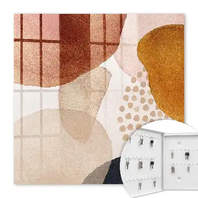 Key cabinet Abstract spots of warm shades