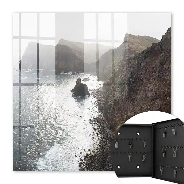 Wall mounted key cabinet Ocean Cliffs of the Sun of Tranquility