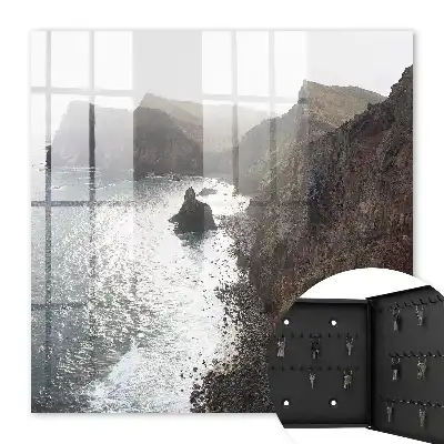Wall mounted key cabinet Ocean Cliffs of the Sun of Tranquility