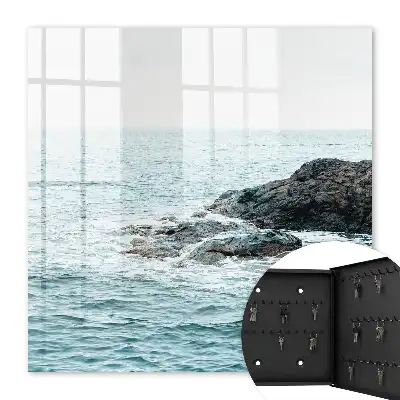 Key cabinet Sea waves with waves with rocks