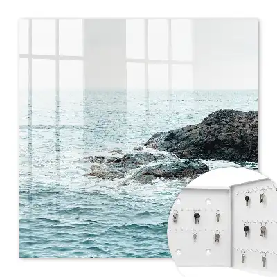 Key cabinet Sea waves with waves with rocks
