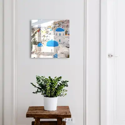 Key cabinet Greek views with blue domes