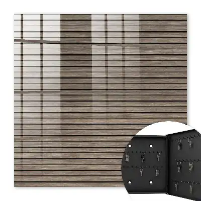 Wall mounted key box Wooden boards in harmonious lines