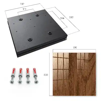 Wall mounted key cabinet Wooden threads without details