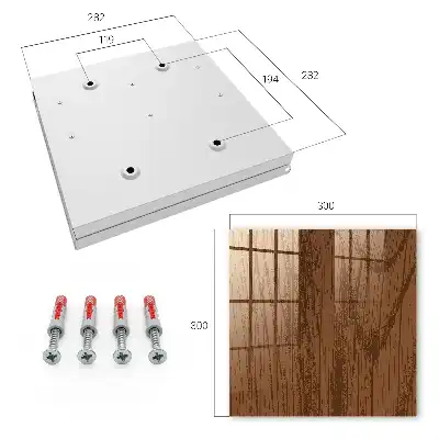 Wall mounted key cabinet Wooden threads without details