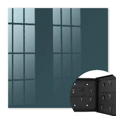 Key box for home Turquoise navy geometry