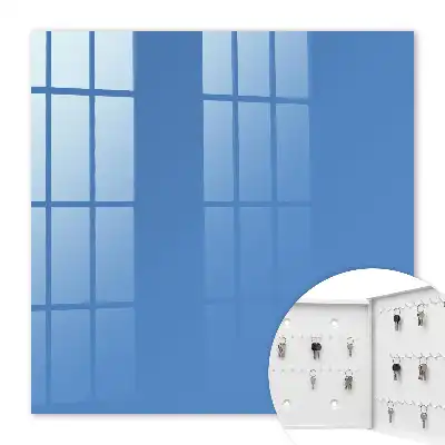 Wall mounted key cabinet Blue color calming smoother