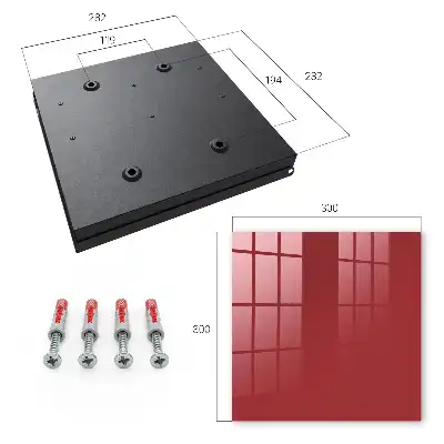 Wall mounted key box Deep burgundy color