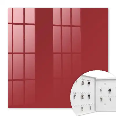 Wall mounted key box Deep burgundy color