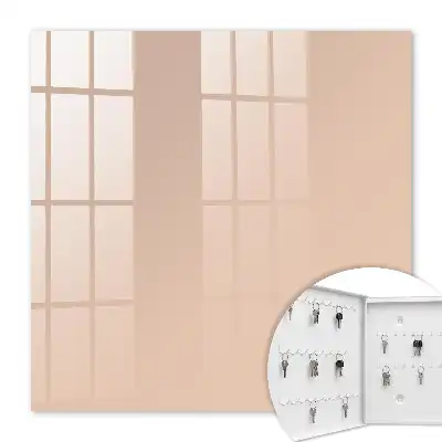 Wall mounted key cabinet Warm atmospheric beige