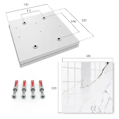 Decorative key box Elegant marble with a delicate line