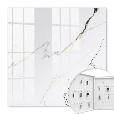 Decorative key box Elegant marble with a delicate line