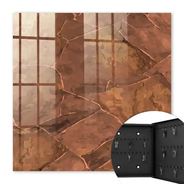 Wall mounted key box Stone texture without dot
