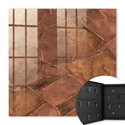 Wall mounted key box Stone texture without dot