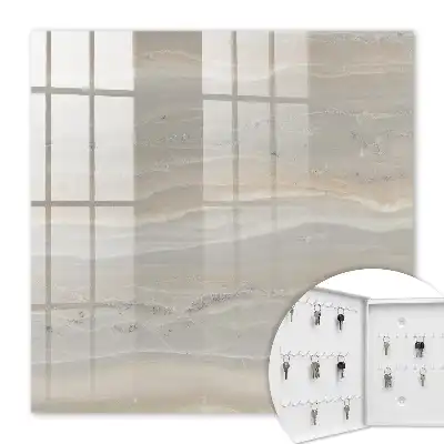 Wall mounted key box Beige waves in shades