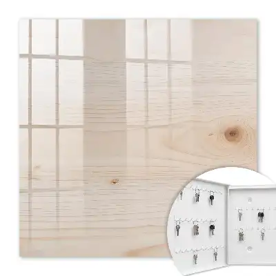 Wall mounted key cabinet Wooden texture with delicate grain