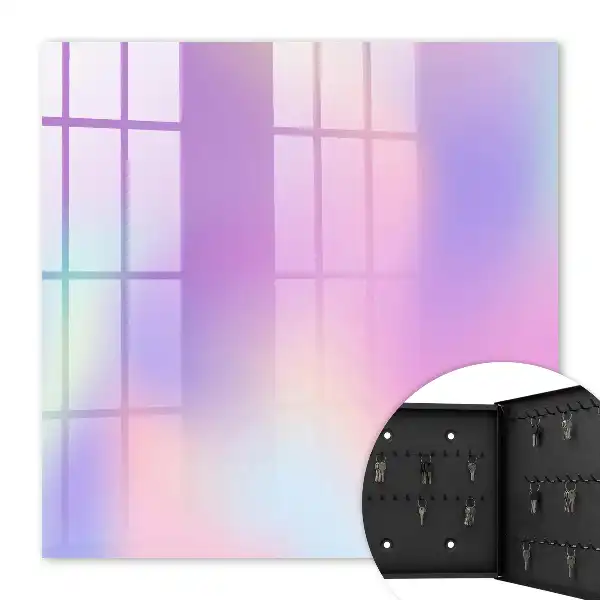 Wall mounted key cabinet Pastel wave harmony of colors