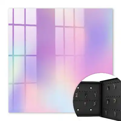 Wall mounted key cabinet Pastel wave harmony of colors