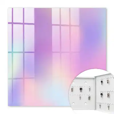 Wall mounted key cabinet Pastel wave harmony of colors