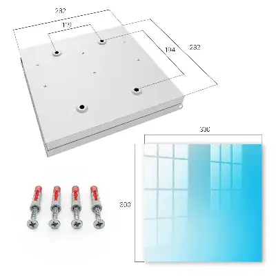 Wall mounted key cabinet The blue gradient creates peace