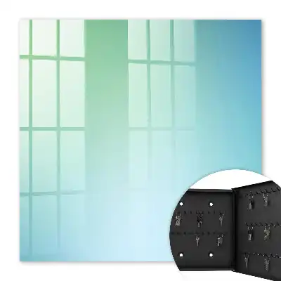 Wall mounted key box Green Blue Color Gradient