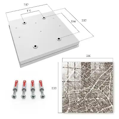 Decorative key box A city map in a classic tone