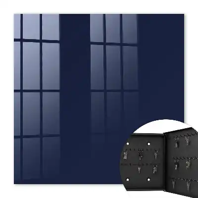 Wall mounted key box Dark navy blue modern elegant