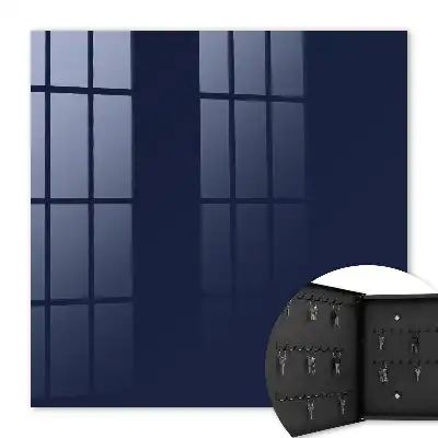 Wall mounted key box Dark navy blue modern elegant