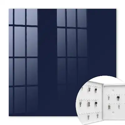 Wall mounted key box Dark navy blue modern elegant