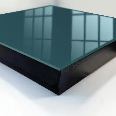 Wall mounted key box Dark turquoise harmonious forms