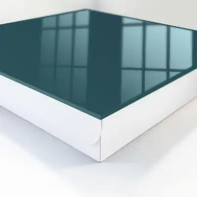 Wall mounted key box Dark turquoise harmonious forms