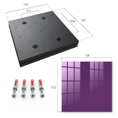 Wall mounted key cabinet Strong purple minimalist modern