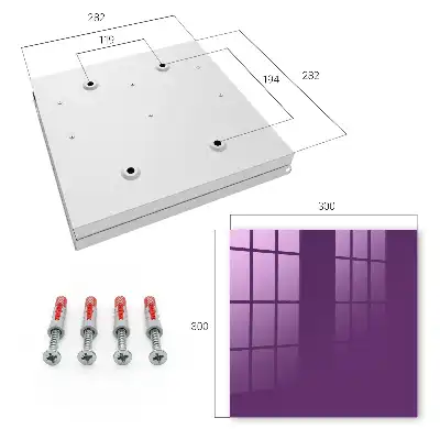 Wall mounted key cabinet Strong purple minimalist modern