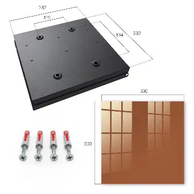 Key box for home Dark orange brown motif