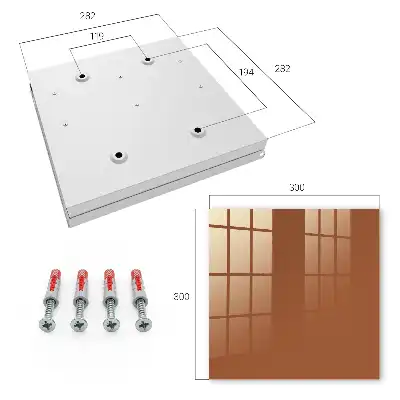 Key box for home Dark orange brown motif