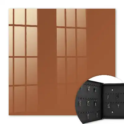 Key box for home Dark orange brown motif