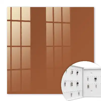 Key box for home Dark orange brown motif