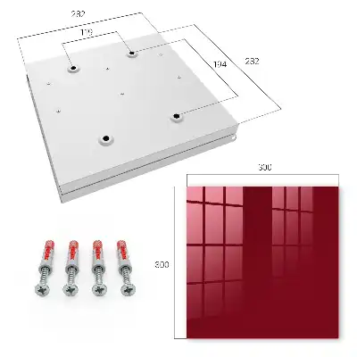 Decorative key box Vibrant Burgundy Elegant Minimalist