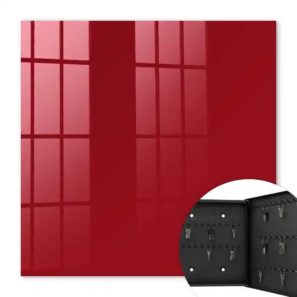 Wall mounted key cabinet Light burgundy minimalist style