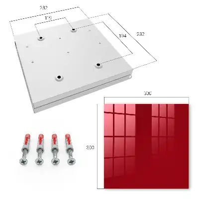 Wall mounted key cabinet Light burgundy minimalist style