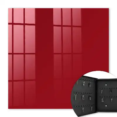 Wall mounted key cabinet Light burgundy minimalist style
