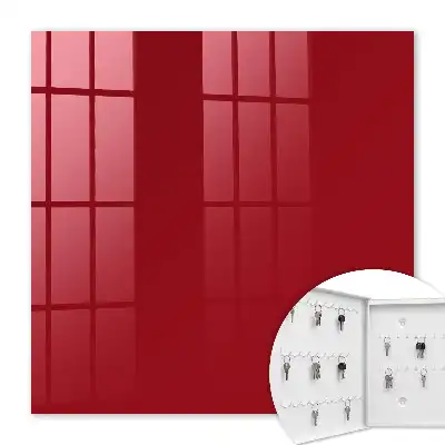 Wall mounted key cabinet Light burgundy minimalist style