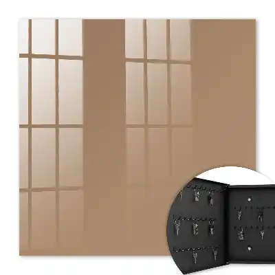 Wall mounted key box Warm solid brown - dark orange