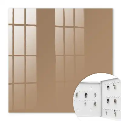 Wall mounted key box Warm solid brown - dark orange