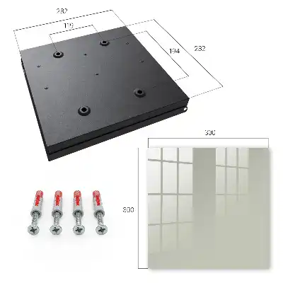 Wall mounted key cabinet Warm gray elegance simplicity