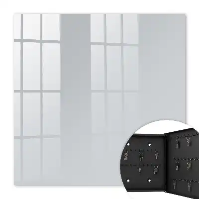 Wall mounted key cabinet Yellowed gray elegance minimalism