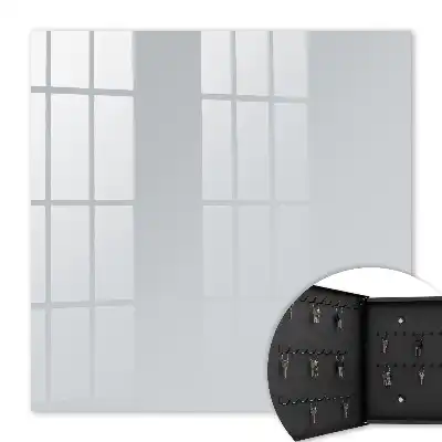 Wall mounted key cabinet Yellowed gray elegance minimalism