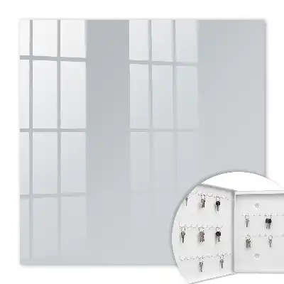 Wall mounted key cabinet Yellowed gray elegance minimalism