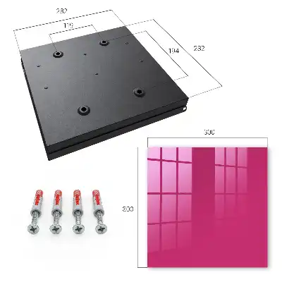 Wall mounted key box Intense pink fuchsia minimalism