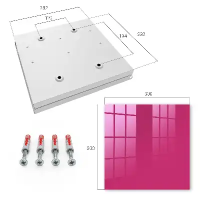 Wall mounted key box Intense pink fuchsia minimalism